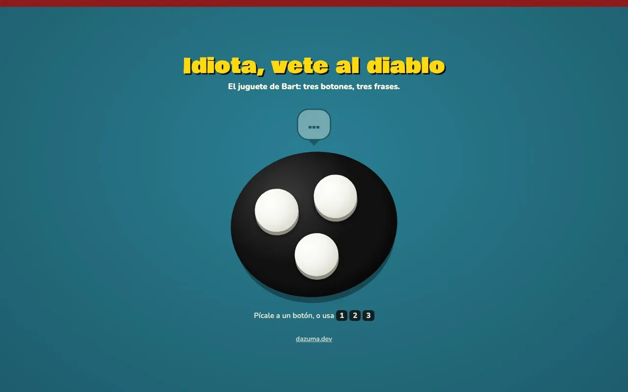 The front page of juguete.dazuma.dev